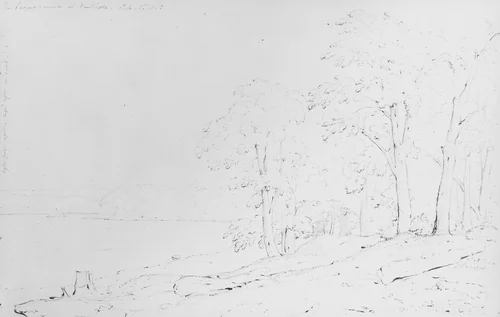 The Susquehanna at Nanticoke (River Walk on the Susquehanna) by Thomas Addison Richards, artwork, 1852