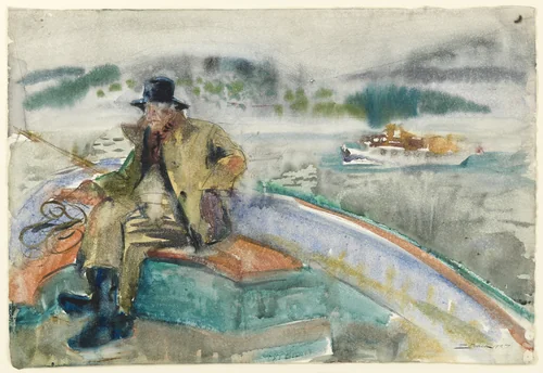 Fisherman by William Zorach, drawing, 1927