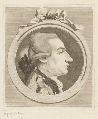 Portret van Peter Balthasar von Muralt by Heinrich Pfenninger, print, 1759-1815