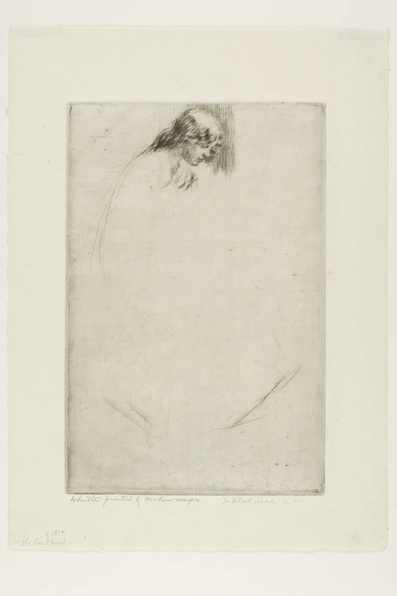Jo's Bent Head by James McNeill Whistler, print, 1861