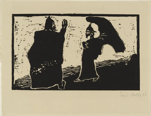 General and Aide (General und Diener) from the portfolio Fairy-Tales (Märchen) by Emil Nolde, print, 1906