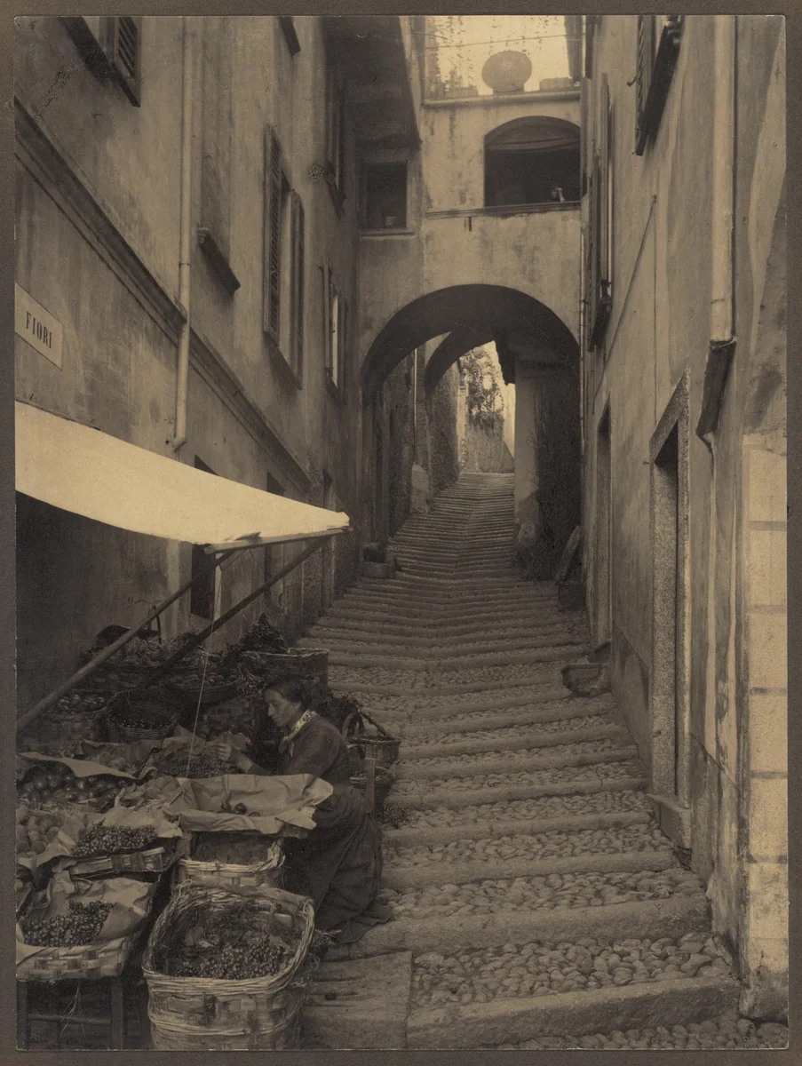Via Fiori, Bellagio by Alfred Stieglitz, photograph, 1887