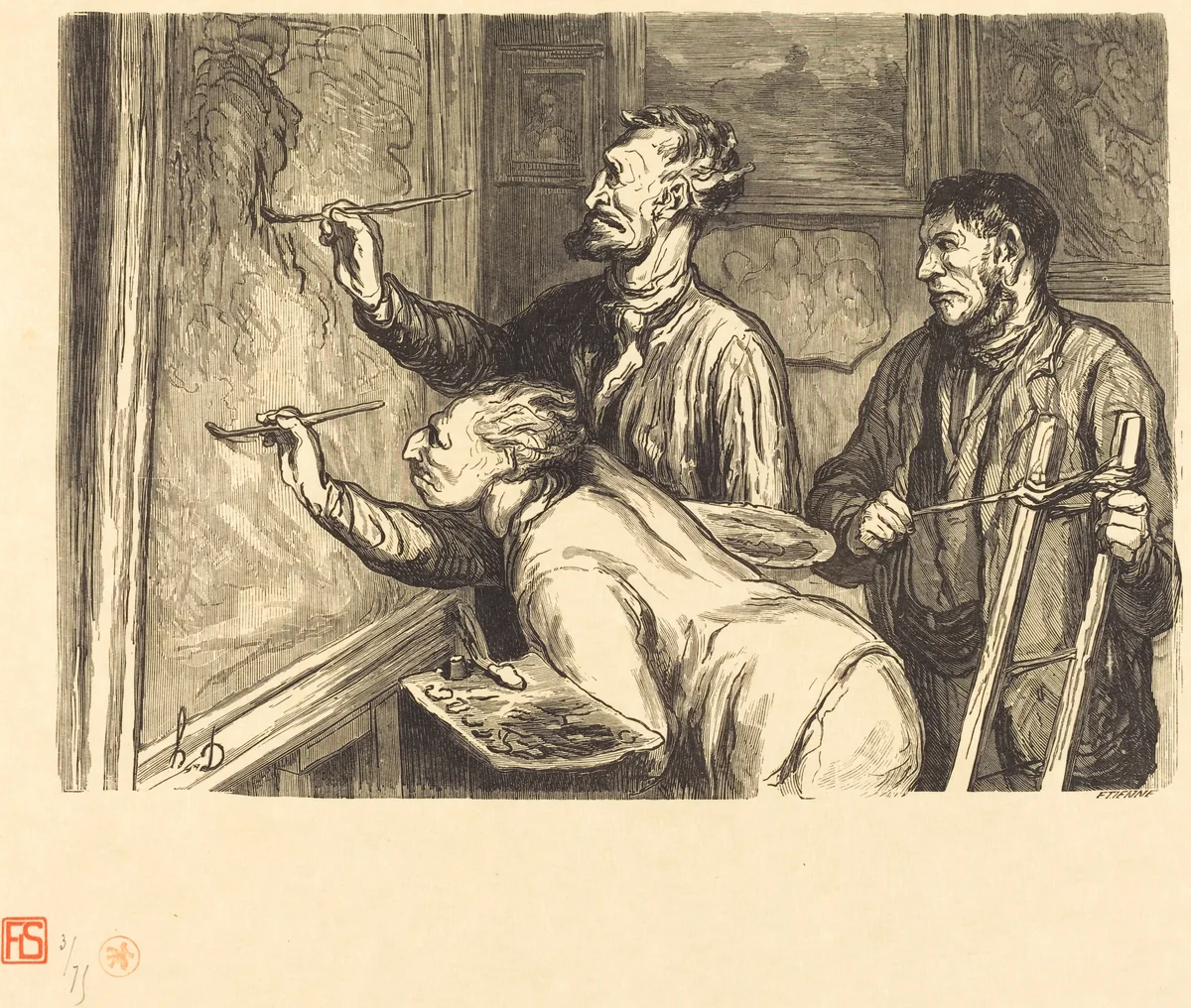 Exposition de peinture de 1868 - Le Dernier coup de pinceau by Étienne Honoré Daumier, portfolio, 1868