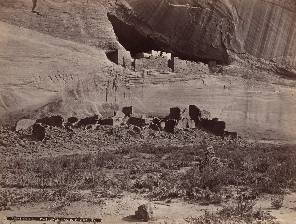 Ruins of Cliff Dwellings, Canyon de Chelly by John K. Hillers, photograph, 1879-1881