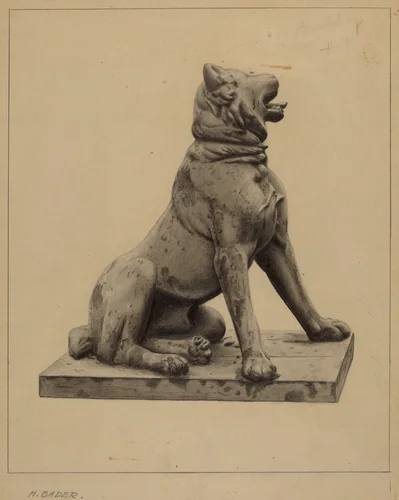 Cast Lead Dog by Herman Bader, index of american design, 1939