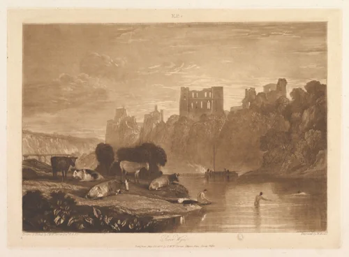 River Wye (Liber Studiorum, part X, plate 48) by Joseph Turner, print, 1812