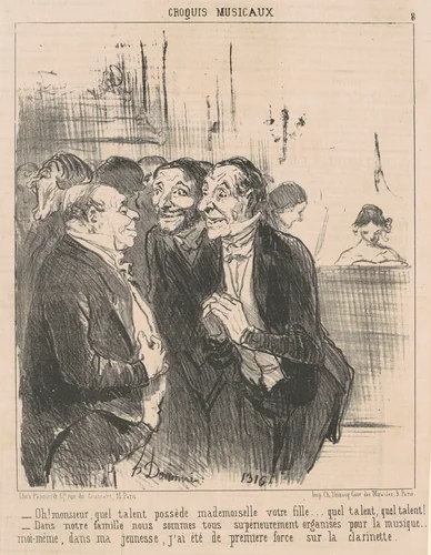 Oh! Monsieur, quel talent possède ... by Honoré Daumier, print, 1852