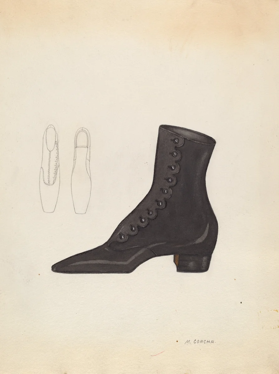Woman's Shoe by Margaret Concha, index of american design, 1937