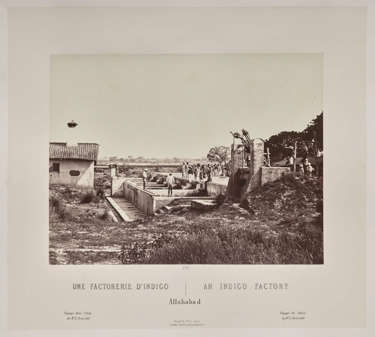 An Indigo Factory, Allahabad by Louis-Théophile Marie Rousselet, photograph, 1865-1870