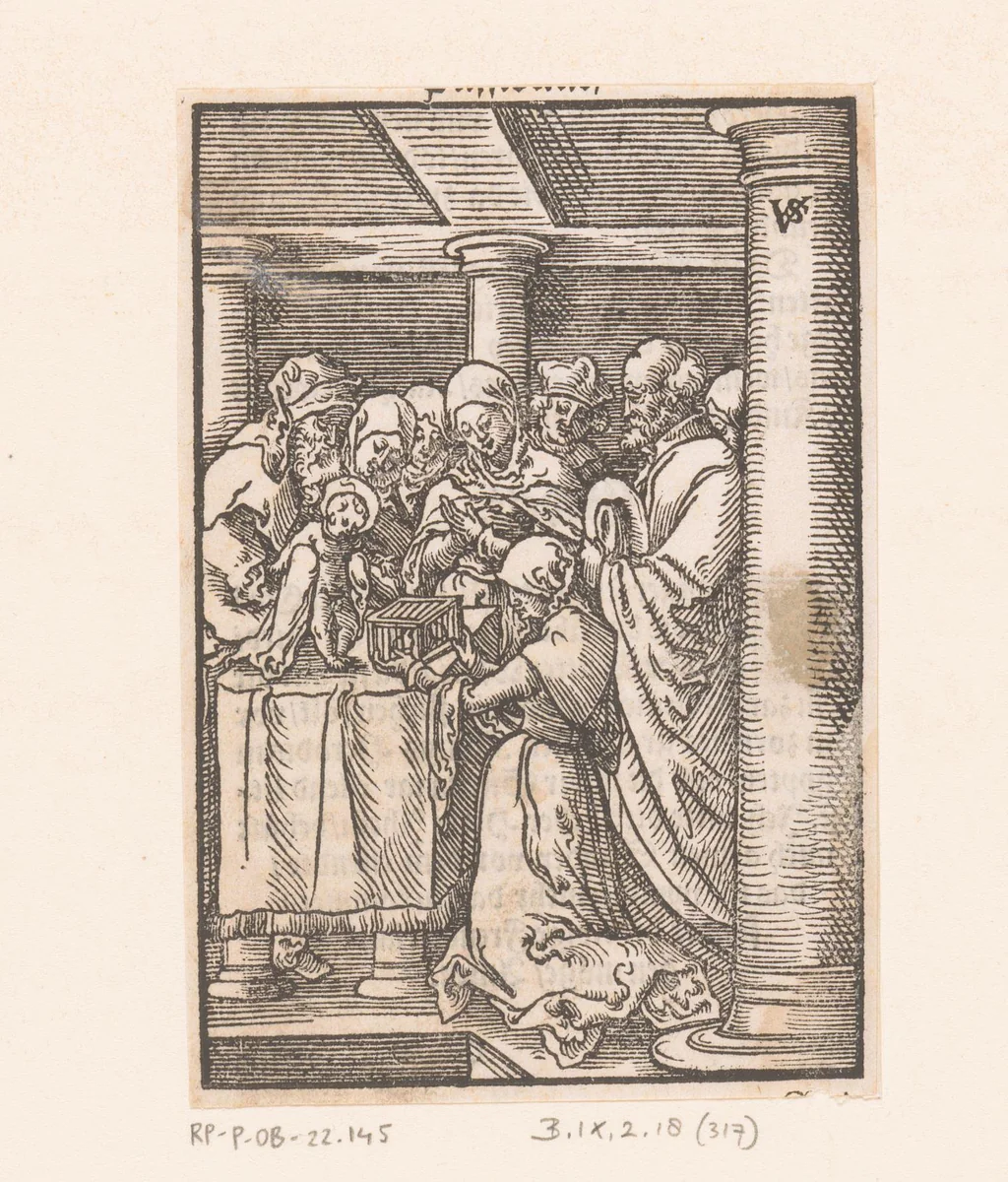 Presentatie van Christus in de tempel by Unknown, print, 1552
