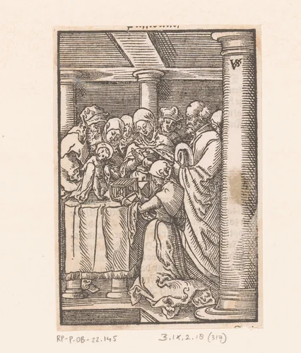 Presentatie van Christus in de tempel by Unknown, print, 1552