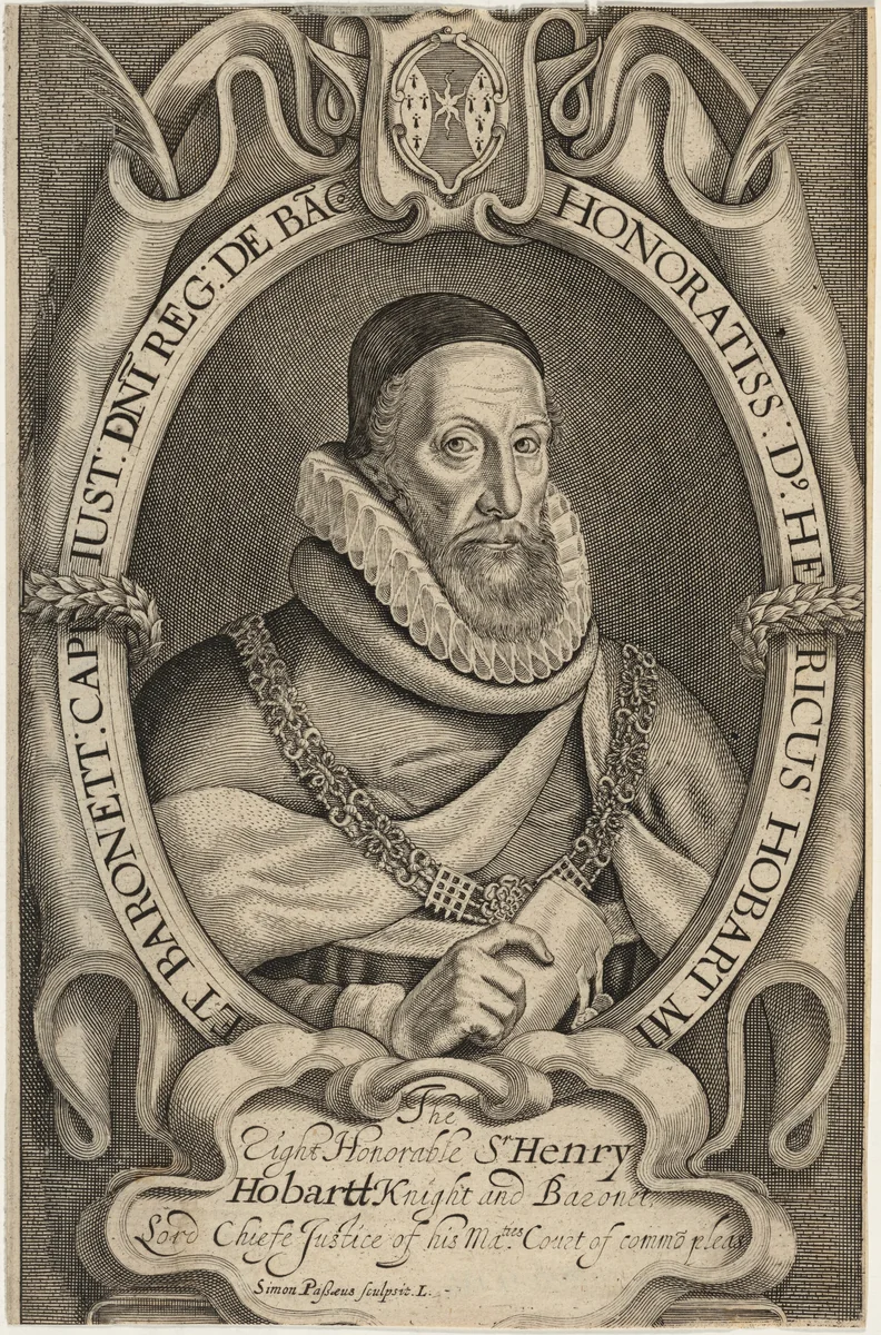 Sir Henry Hobart by Simon van de Passe, print, 1595-1647