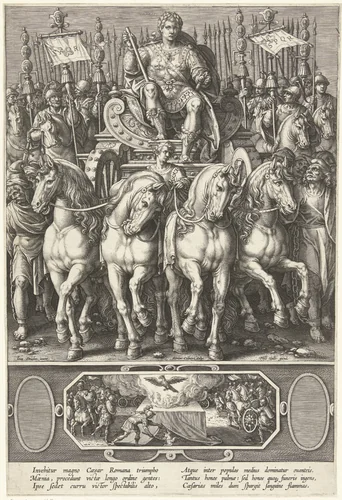 Triomf van de keizer by Unknown, print, 1589-1618