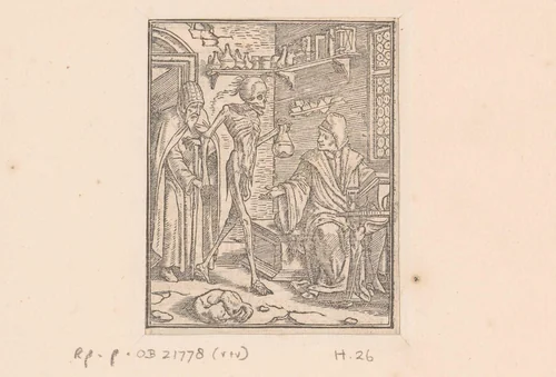 Arts met de Dood by anonymous, print, 1547