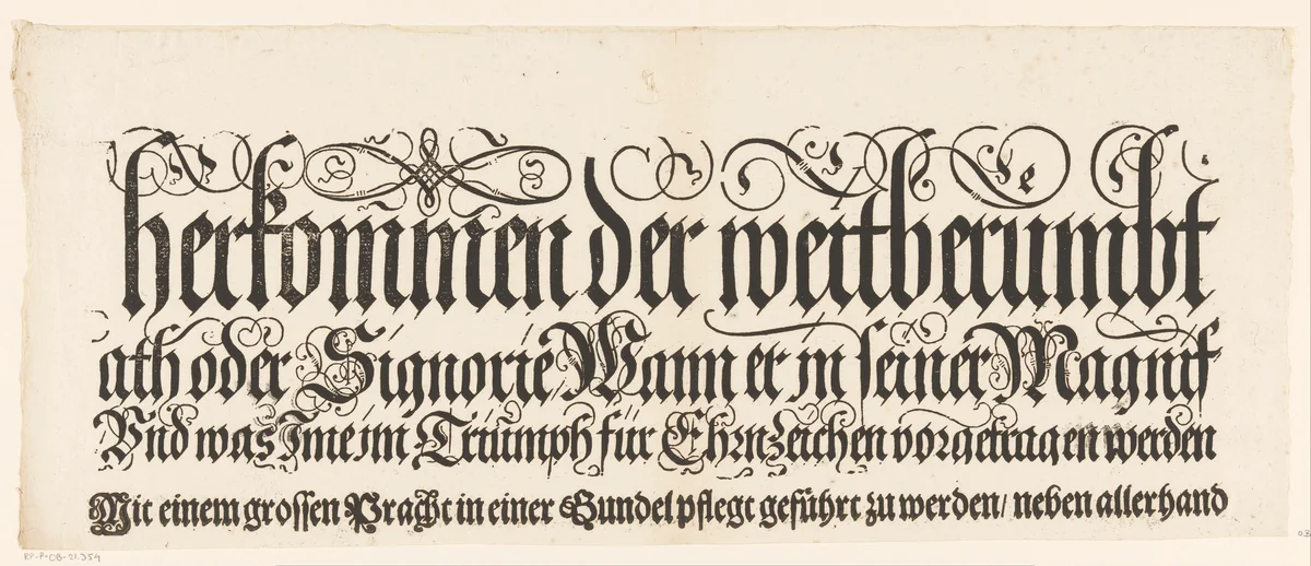 Titel van de Festa della Sensa (tweede gedeelte) by Jost Amman, print, 1697