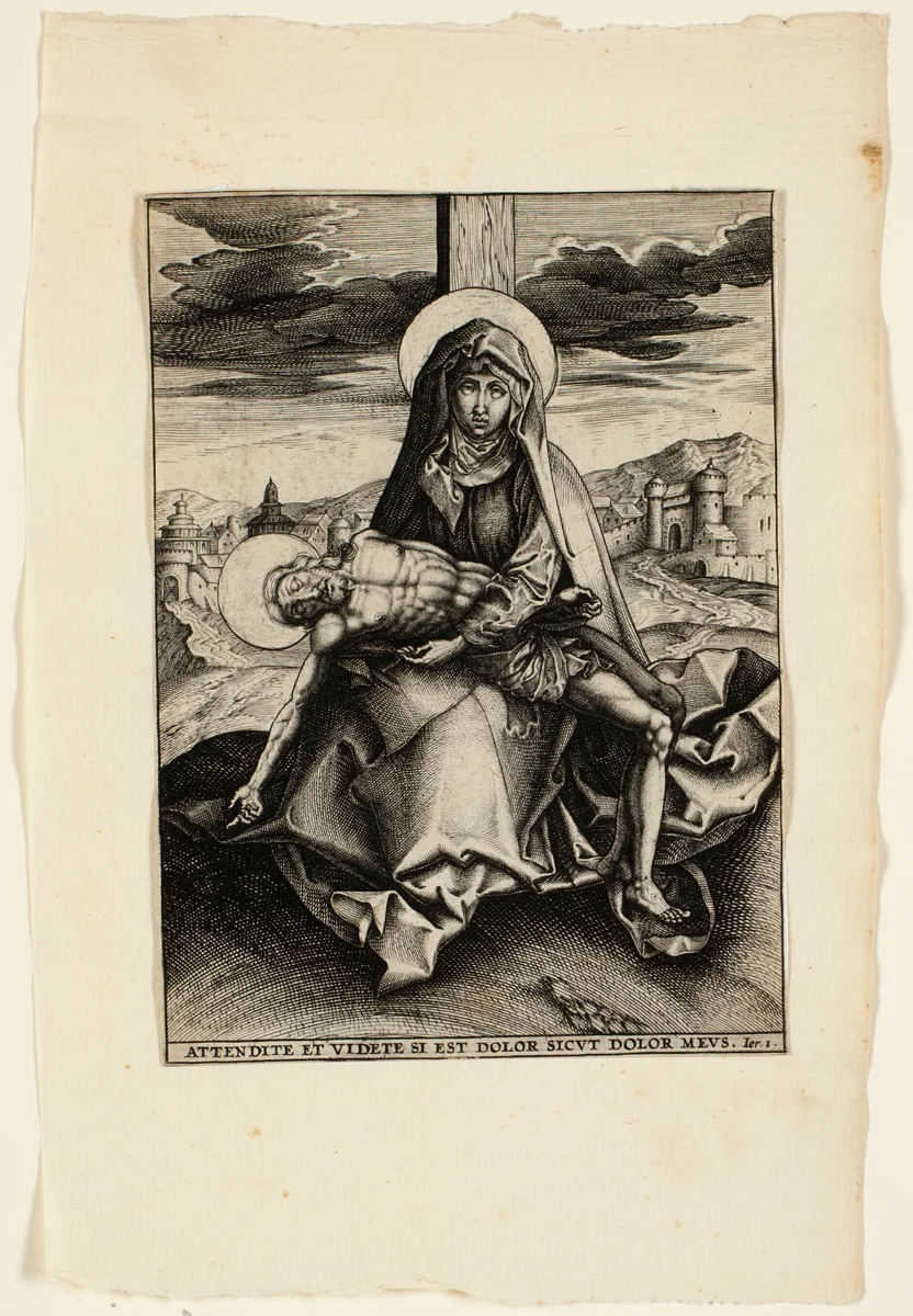 Pietà by Unknown Artist, print, 1545-1555