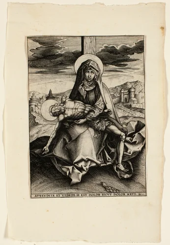 Pietà by Unknown Artist, print, 1545-1555