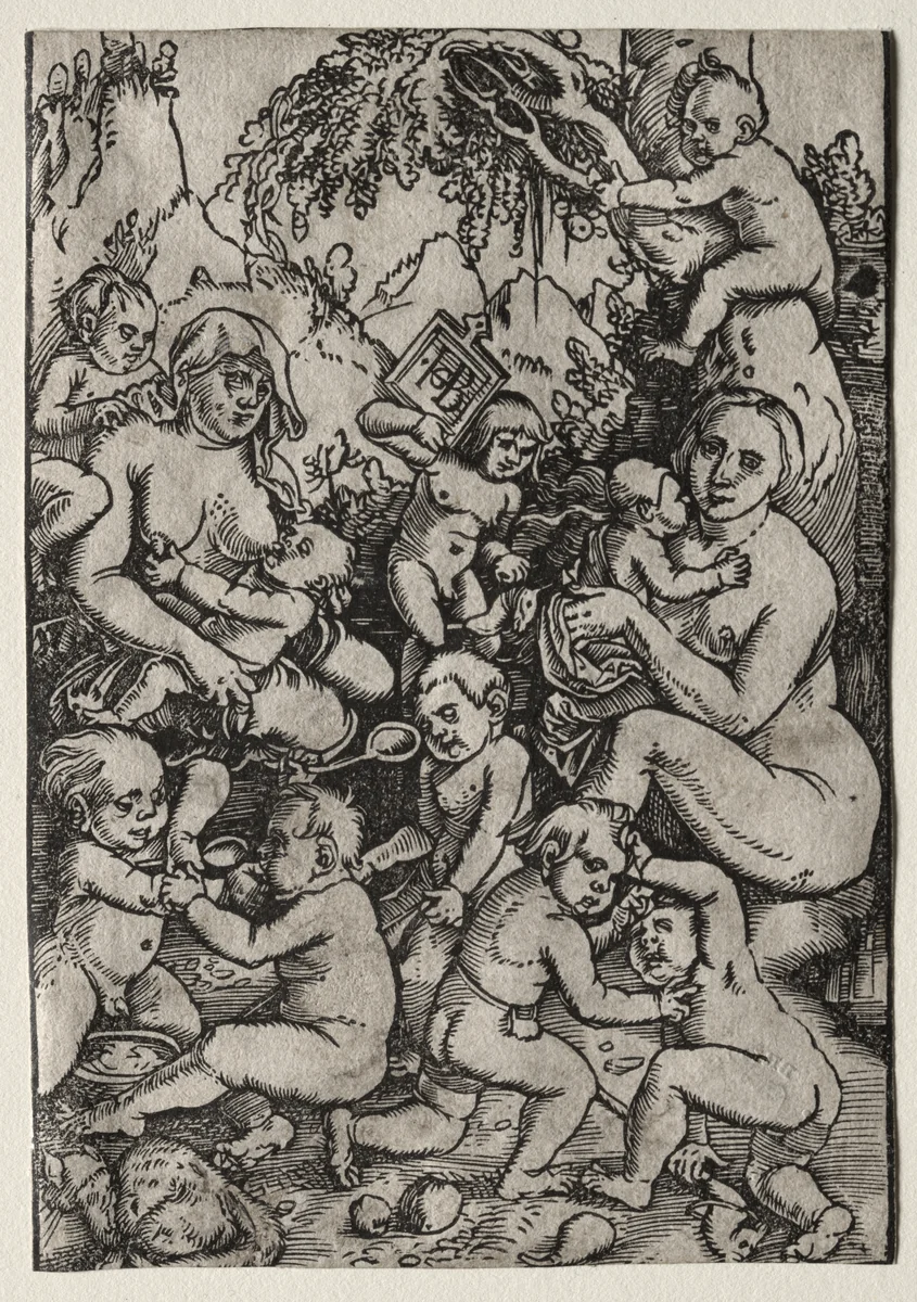 The Two Mothers by Hans Baldung, print, 1507-1518