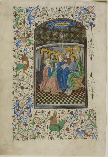 The Pentecost, from a Book of Hours by French, painting, 1420-1440