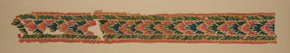 Panel from a Large Curtain, Overlapping Leaves by Unknown, textile, 300-499