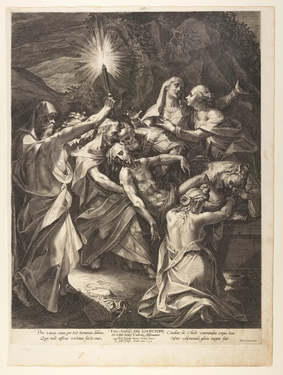 The Entombment by Aegidius Sadeler II, print, 1593
