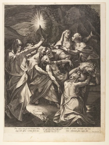 The Entombment by Aegidius Sadeler II, print, 1593