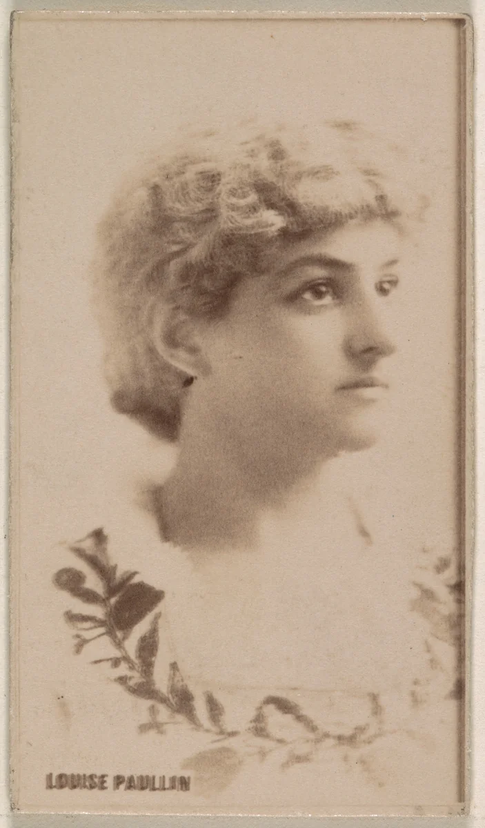 Louise Paullin, from the Actresses series (N245) issued by Kinney Brothers to promote Sweet Caporal Cigarettes by Kinney Brothers Tobacco Company, photograph, 1890