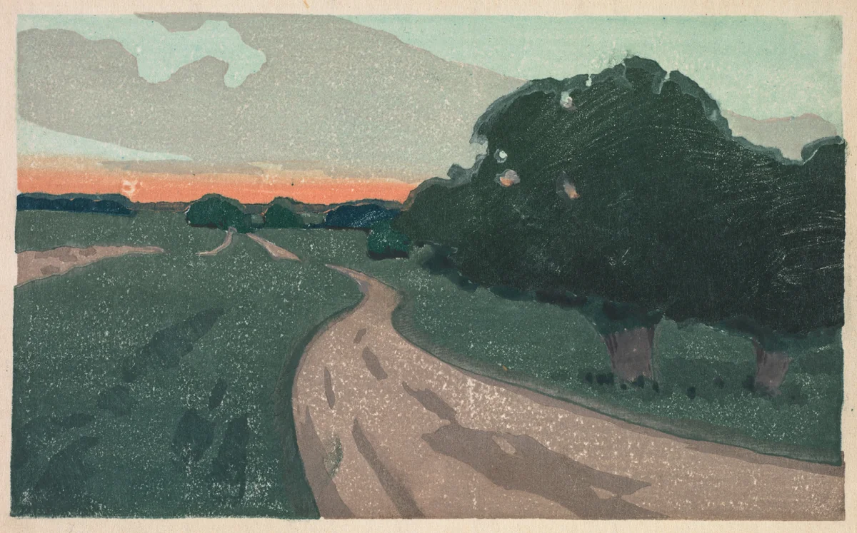 The Long Road or Argilla Road by Arthur Wesley Dow, print, 1893-1903