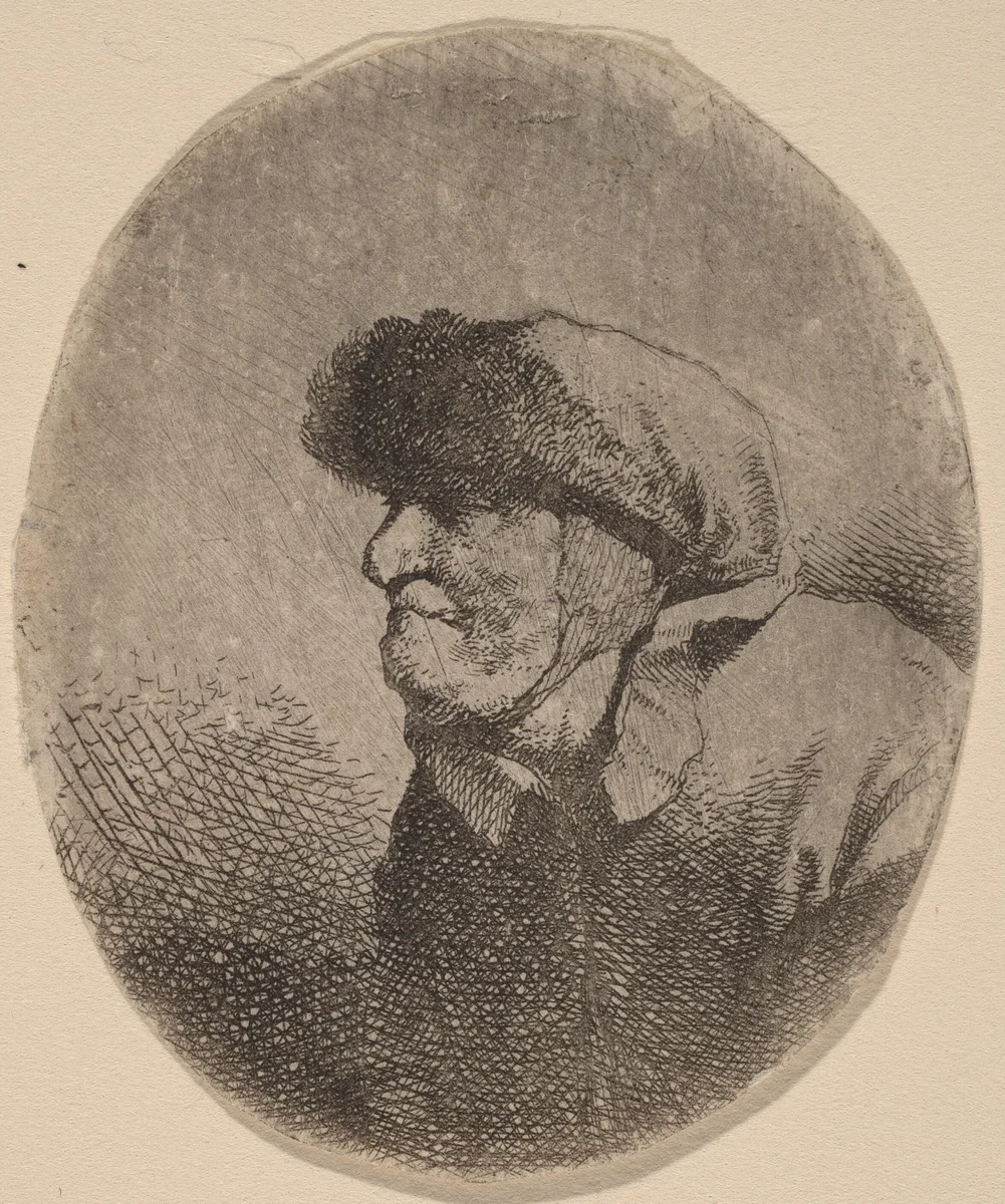 Bust of an Old Woman by Cornelis Bega, print, 1631-1664