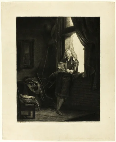 Jan Six by Rembrandt van Rijn, print, 1647