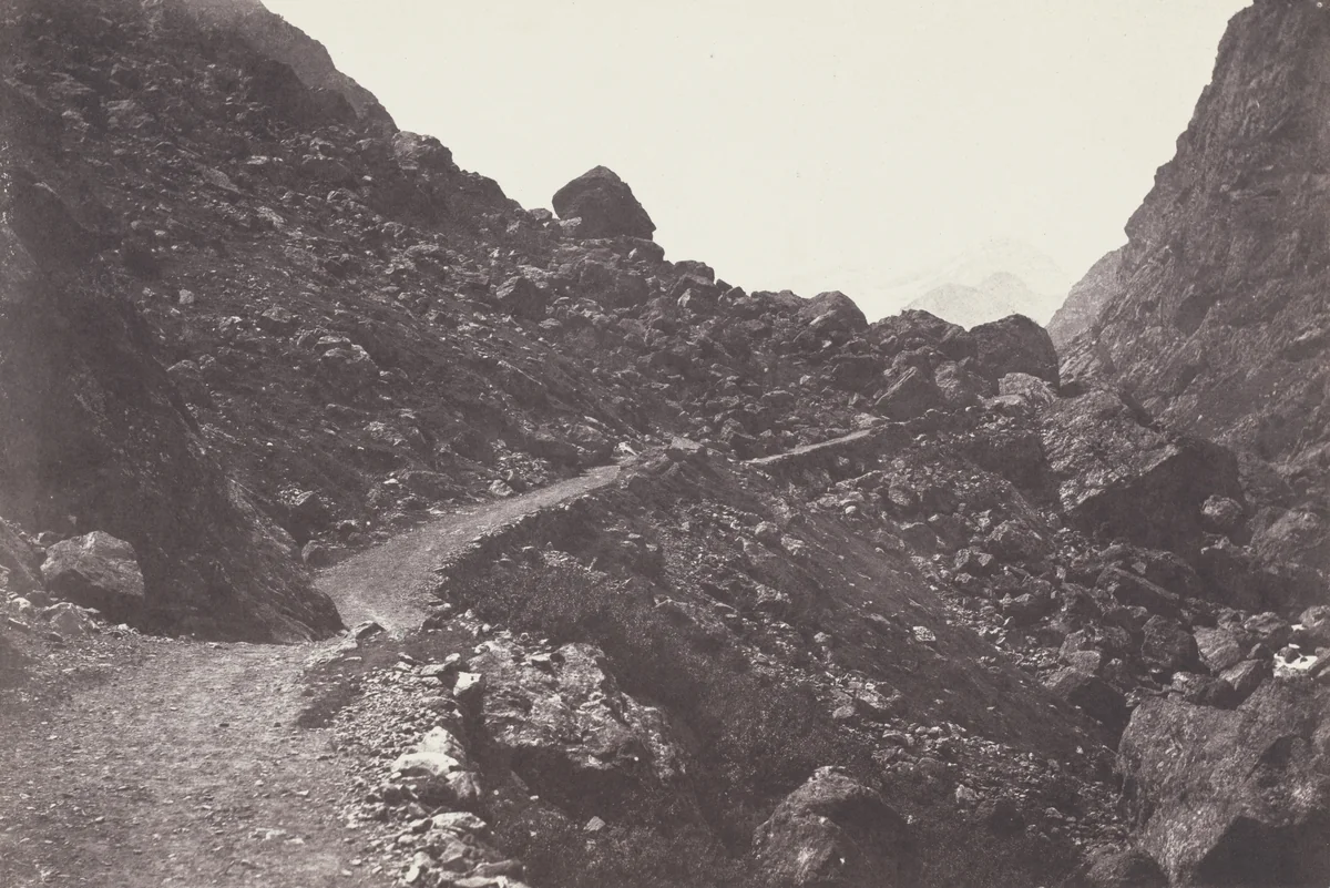 Saint-Sauveur. Sentier du chaos conduisant à Gavarnie (Saint-Sauveur. The Path to Chaos Leading to Gavarnie) by Joseph Vigier, photograph, 1853