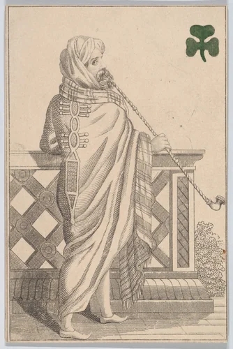 Knave (Moroab from Morocco), from "Court Game of Geography" by William and Henry Rock, print, 1838-1855