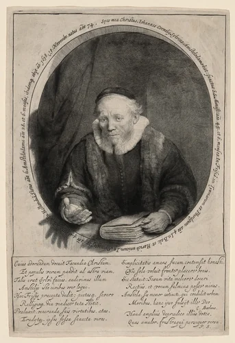 Jan Cornelius Sylvius, Preacher by Rembrandt van Rijn, print, 1646