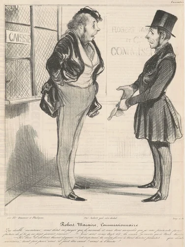 Robert Macaire commissionnaire by Honoré Daumier, print, 1838