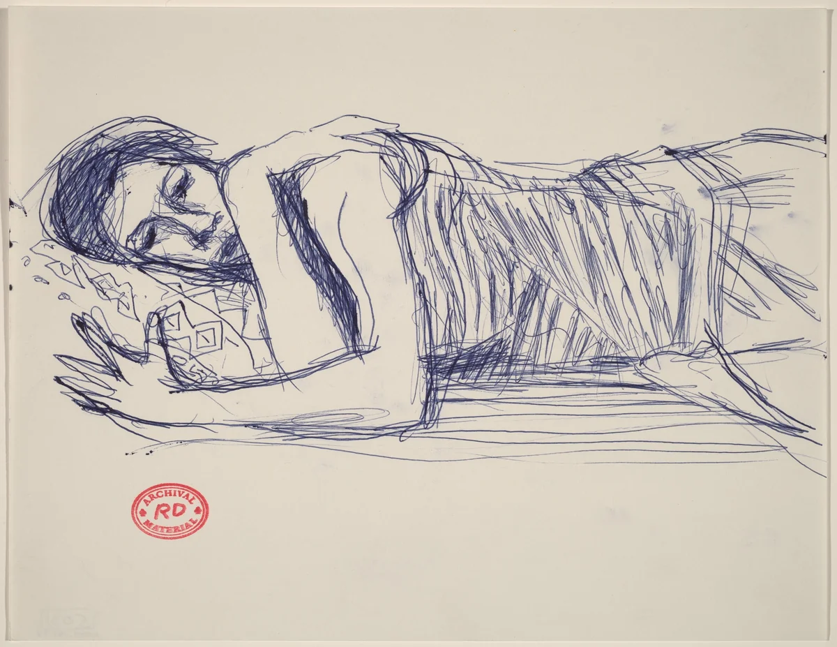 Untitled [sleeping woman] by Richard Diebenkorn, drawing, 1955-1967