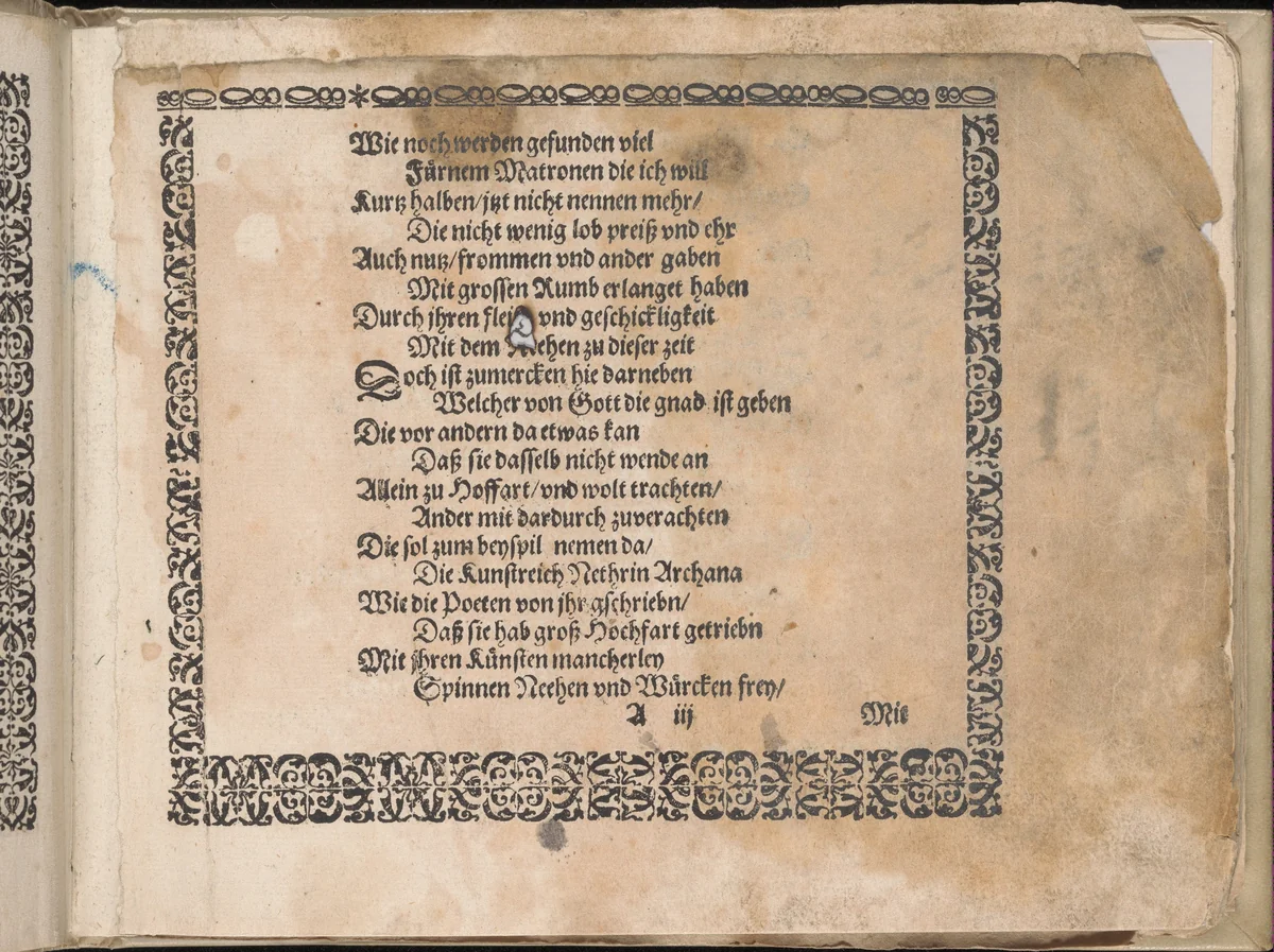 Schön Neues Modelbuch (Page 4 recto) by Johann Sibmacher, book, 1597