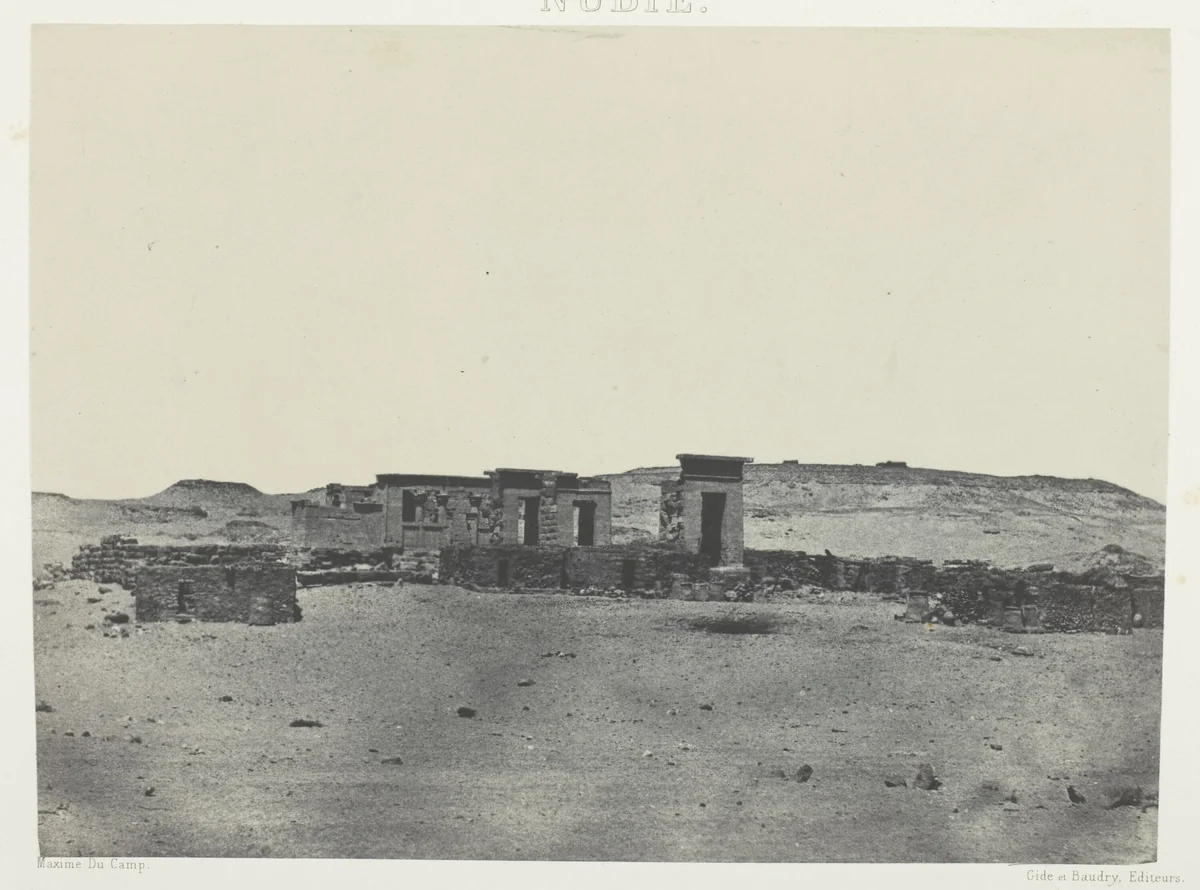 Temple et Village de Débôd, Parembole de l'Itinéraire d'Antonin; Nubie, plate 85 from the album "Egypte, Nubie, Palestine et Syrie" (1852) by Maxime Du Camp, photograph, 1849-1851