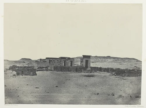 Temple et Village de Débôd, Parembole de l'Itinéraire d'Antonin; Nubie, plate 85 from the album "Egypte, Nubie, Palestine et Syrie" (1852) by Maxime Du Camp, photograph, 1849-1851