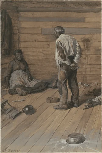 A Conjugal Difference by Arthur B. Frost, drawing, 1884