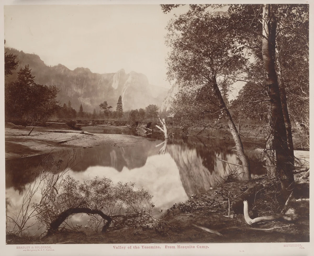 Valley of the Yosemite. From Mosquito Camp by Eadweard Muybridge, photograph, 1872