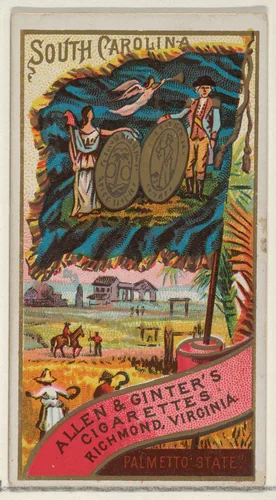 South Carolina, from Flags of the States and Territories (N11) for Allen & Ginter Cigarettes Brands by Allen & Ginter, print, 1888
