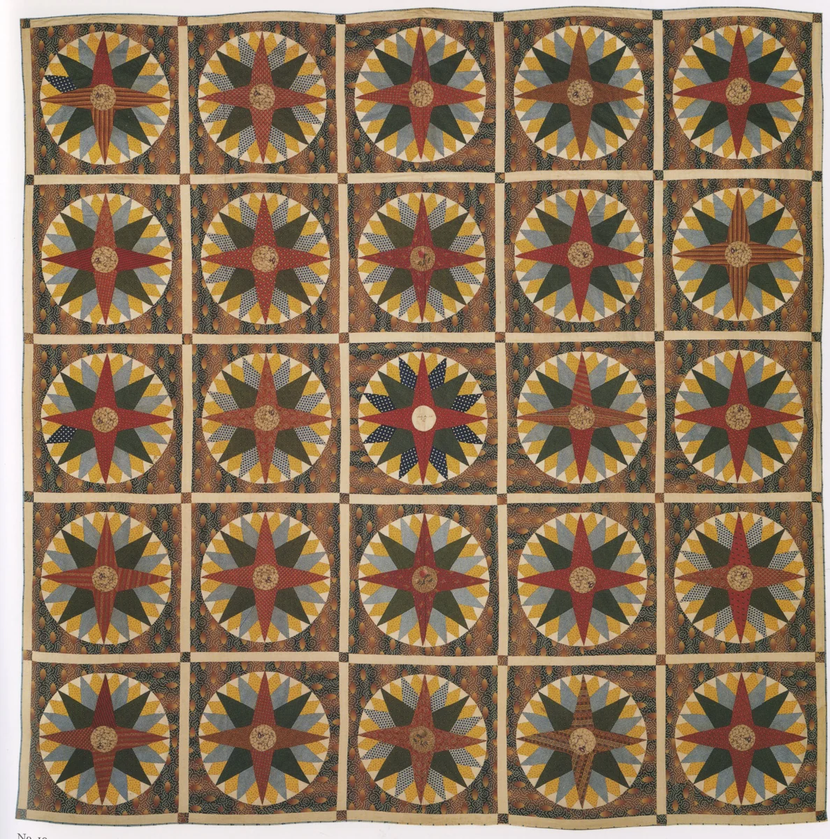 Mariner's Compass Quilt by Barbara Ann Miller, artwork, 1847