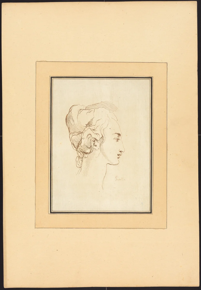 Head of a Woman by Guercino, portfolio, 1782-1785
