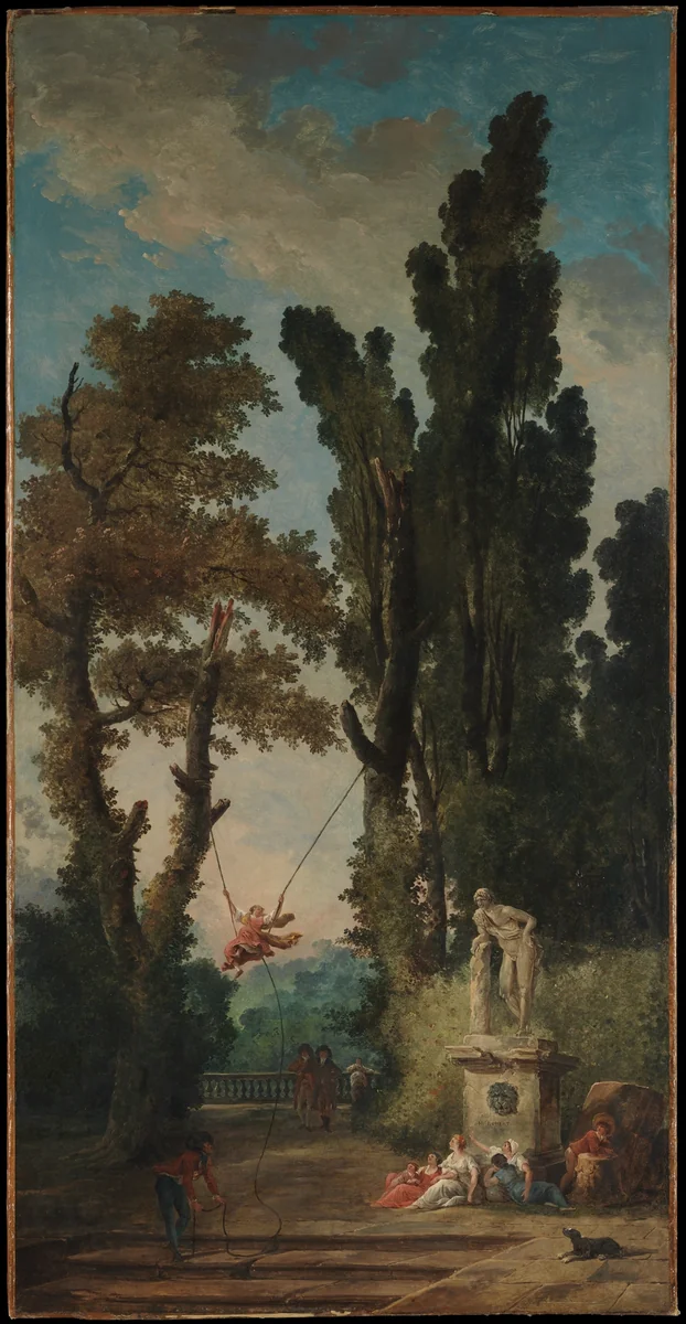 The Swing by Hubert Robert, painting, 1777-1779