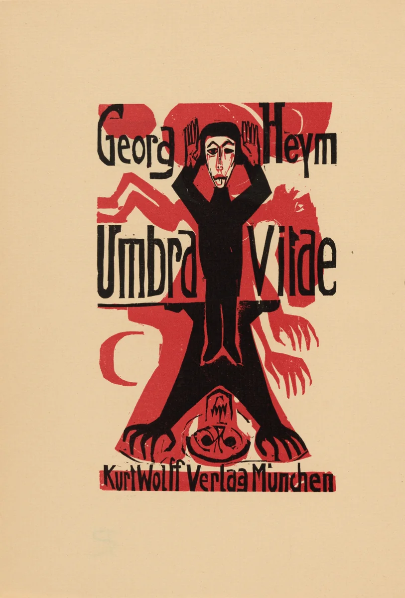 Titelblatt (title page) from Georg Heym: Umbra Vitae (Georg Heym: Shadow of Life) by Ernst Ludwig Kirchner, volume, 1924