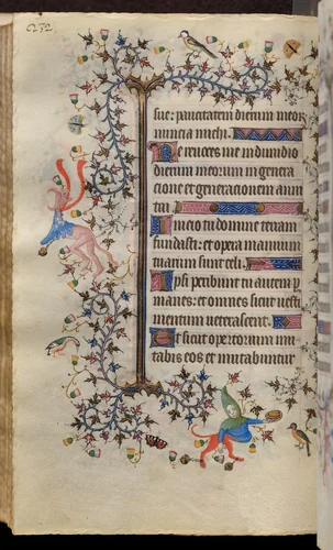 Hours of Charles the Noble, King of Navarre (1361-1425): fol. 116v, Text by Master of the Brussels Initials and Associates, book, 1400-1410