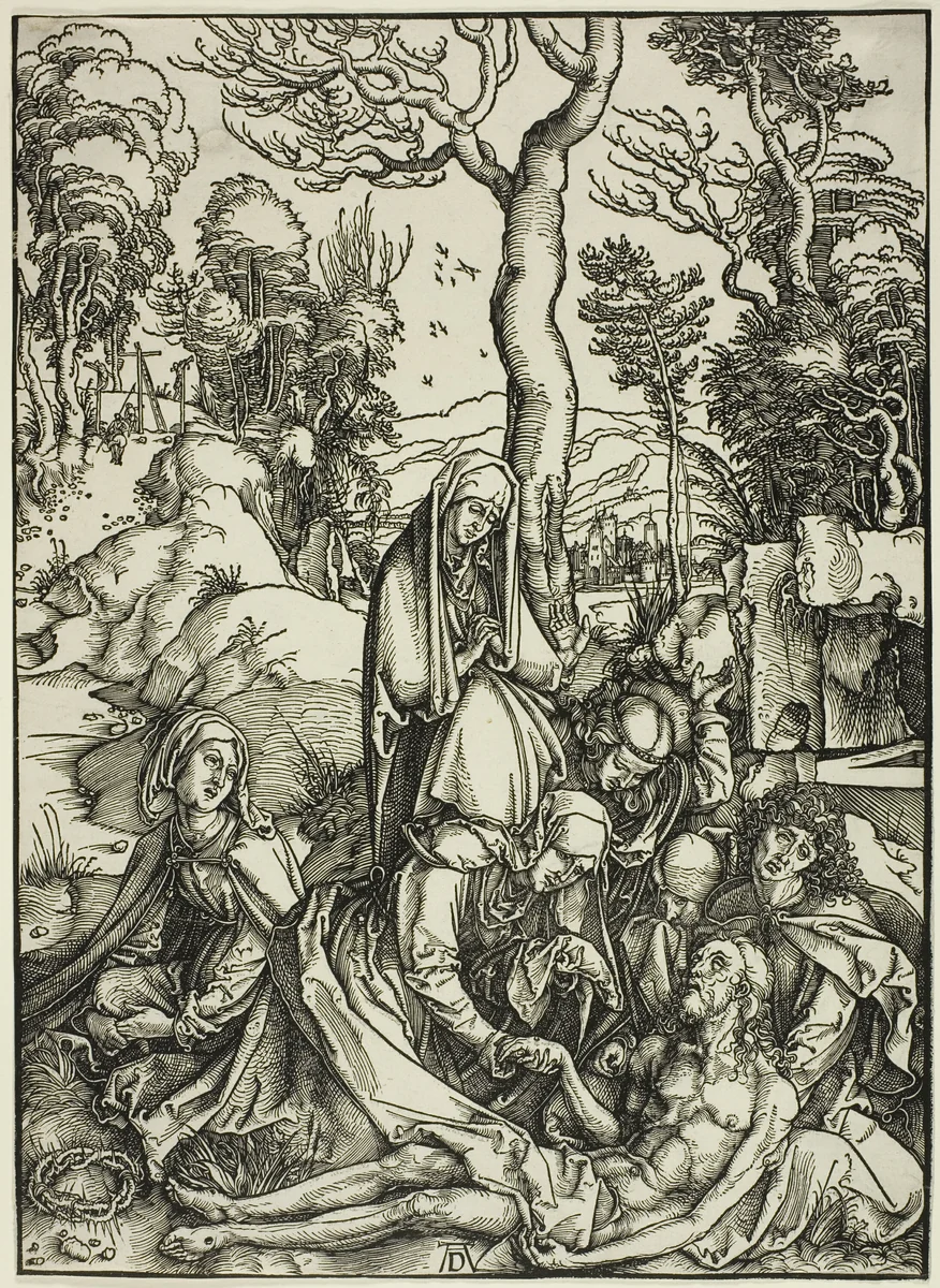 The Lamentation, from The Large Passion by Albrecht Dürer, print, 1498-1499