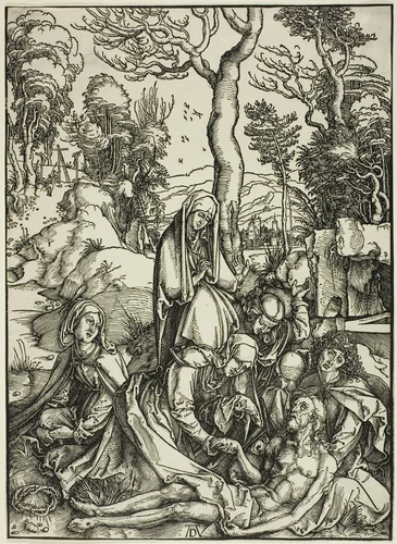 The Lamentation, from The Large Passion by Albrecht Dürer, print, 1498-1499