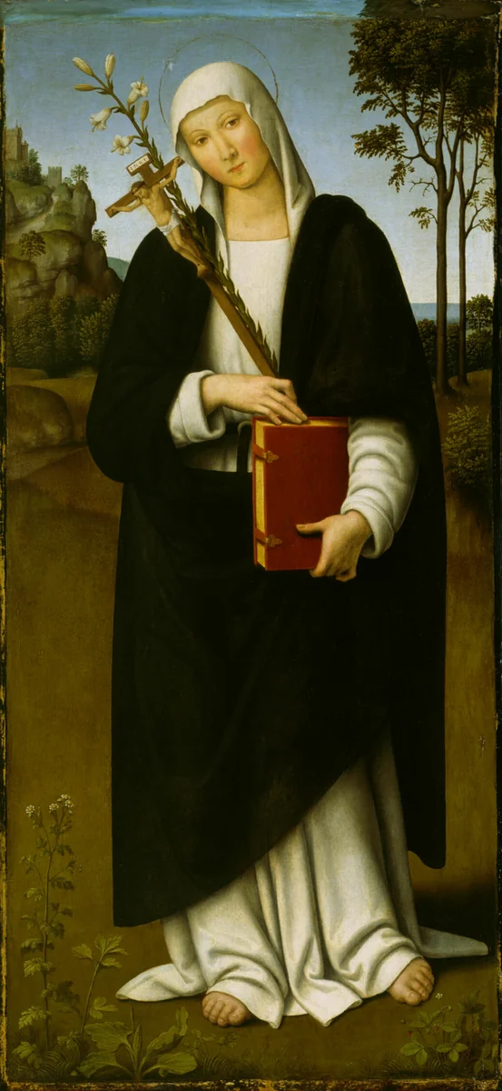 Saint Catherine of Siena by Lo Spagna, painting, 1510-1515