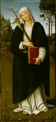 Saint Catherine of Siena by Lo Spagna, painting, 1510-1515